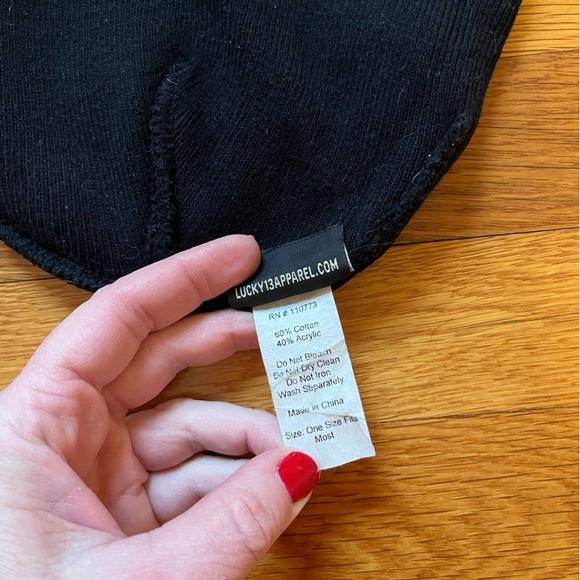 Lucky 13 Reaper Hat Skull Cap Beanie One Size fits most - Picture 5 of 6